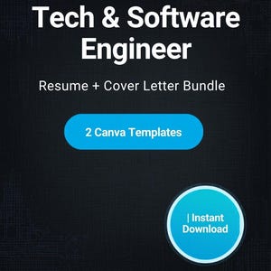 CV + personligt brev för teknik- och mjukvaruingenjör | Canva