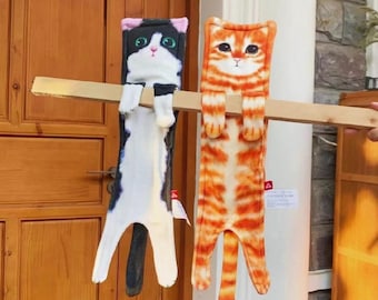 Hanging Cat Kitchen Towel, with Bohemian Country Style Decoration
