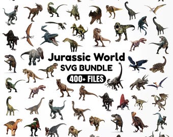 Jurassic Dinosaur Clipart Bundle: Jurassic SVG, PNG, & Digital Paper, Jurassic Dinosaur Clipart Bundle, Dinosaur svg png,Dinosaur birthday