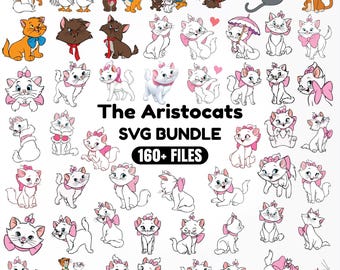 Aristocats SVG PNG Clipart Layered files for Cricut cutting print Instant Digital Download Clipart sublimation frozen Cats Paris