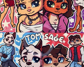 LPS Popular Prints | Brooke, Savvy, Tom, and Sage | Littlest Pet Shop Art Prints