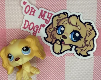 LPS Popular Rachel "Oh My Dog" Sticker | Littlest Pet Shop Vinyl Waterproof Sticker