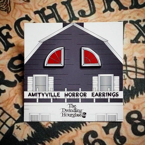 AMITYVILLE HORROR WINDOW Earrings, Amityville, Amityville Horror House, Amityville Horror Earrings, Haunted House, Halloween, Murder House