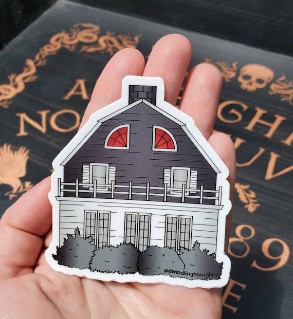 AMITYVILLE HORROR STICKER, Horror Sticker, Vinyl Sticker, Halloween Sticker, Waterproof Sticker, Laptop Decal, Car Decal, Amityville Horror