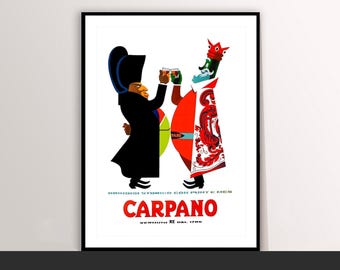 Art Deco Carpano Vermouth Poster: Vintage Food & Drink Canvas Print