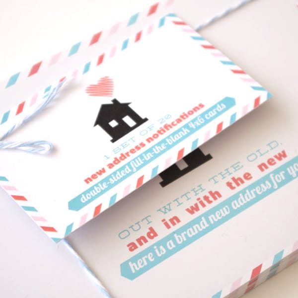 New Address Cards - set of 20 - Moving Announcement