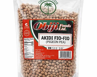 Akidi Fio-Fio Pigeon Peas – Premium Whole Dry Pigeon Pea Beans – Authentic African & Caribbean Legume – High Protein Plant-Based Superfood –