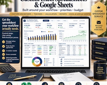 Custom Spreadsheet Service – Built Around Your Workflow | Excel & Google Sheets