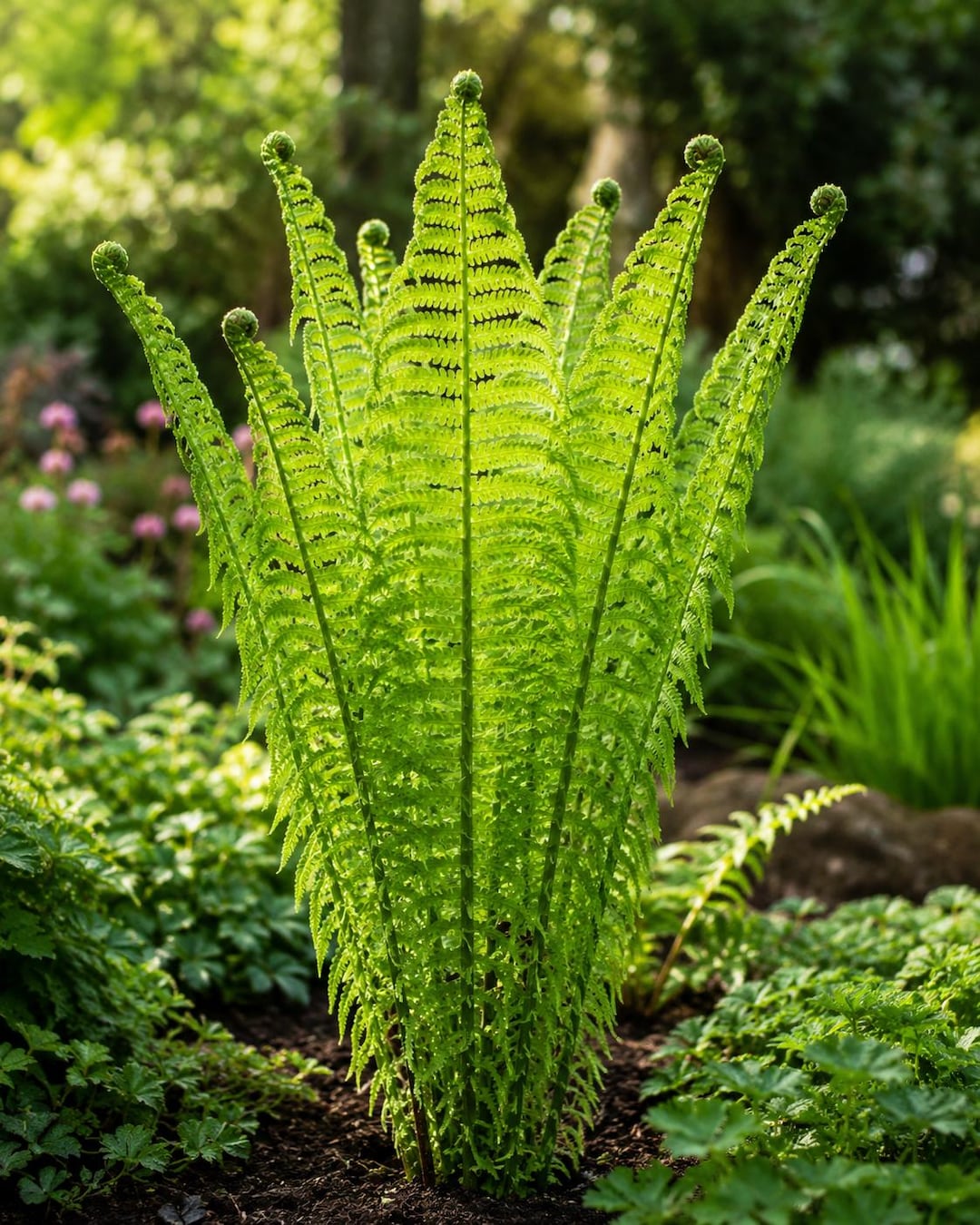 Ostrich Fern 5 Live Rhizomes, Edible Fiddlehead Shade Garden Perennial ...