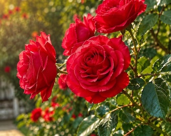5 semillas de rosa trepadora roja con flores fragantes para mariposas
