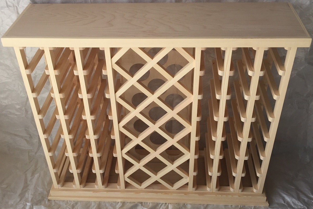 56 Bottle Lattice Style Wine Rack Etsy