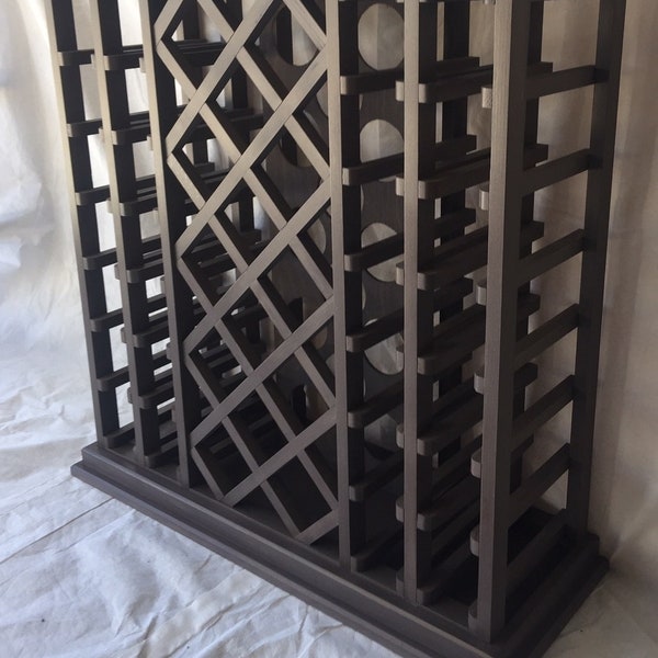 42 Bottle Lattice Style Wine Rack    "Medium Grey"