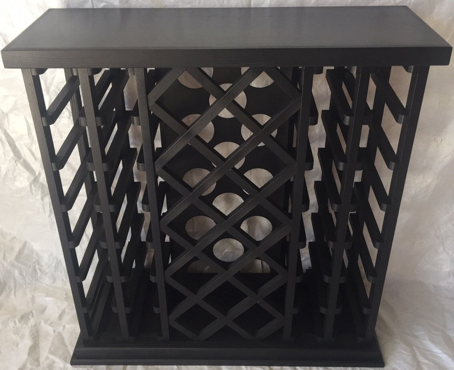 42 Bottle Lattice Style Wine Rack black Etsy