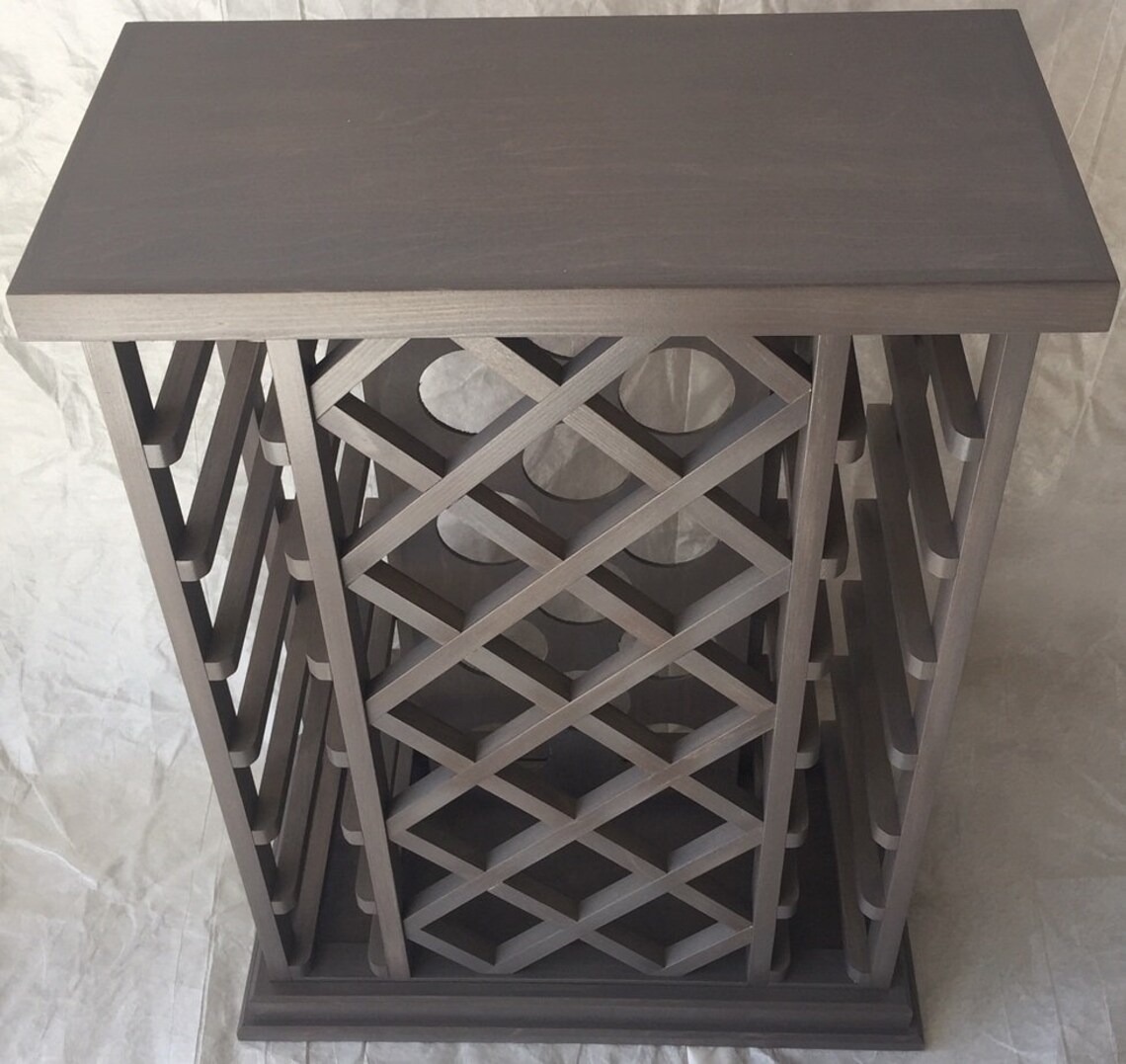 28 Bottle Lattice Style Wine Rack natural Cherry Etsy