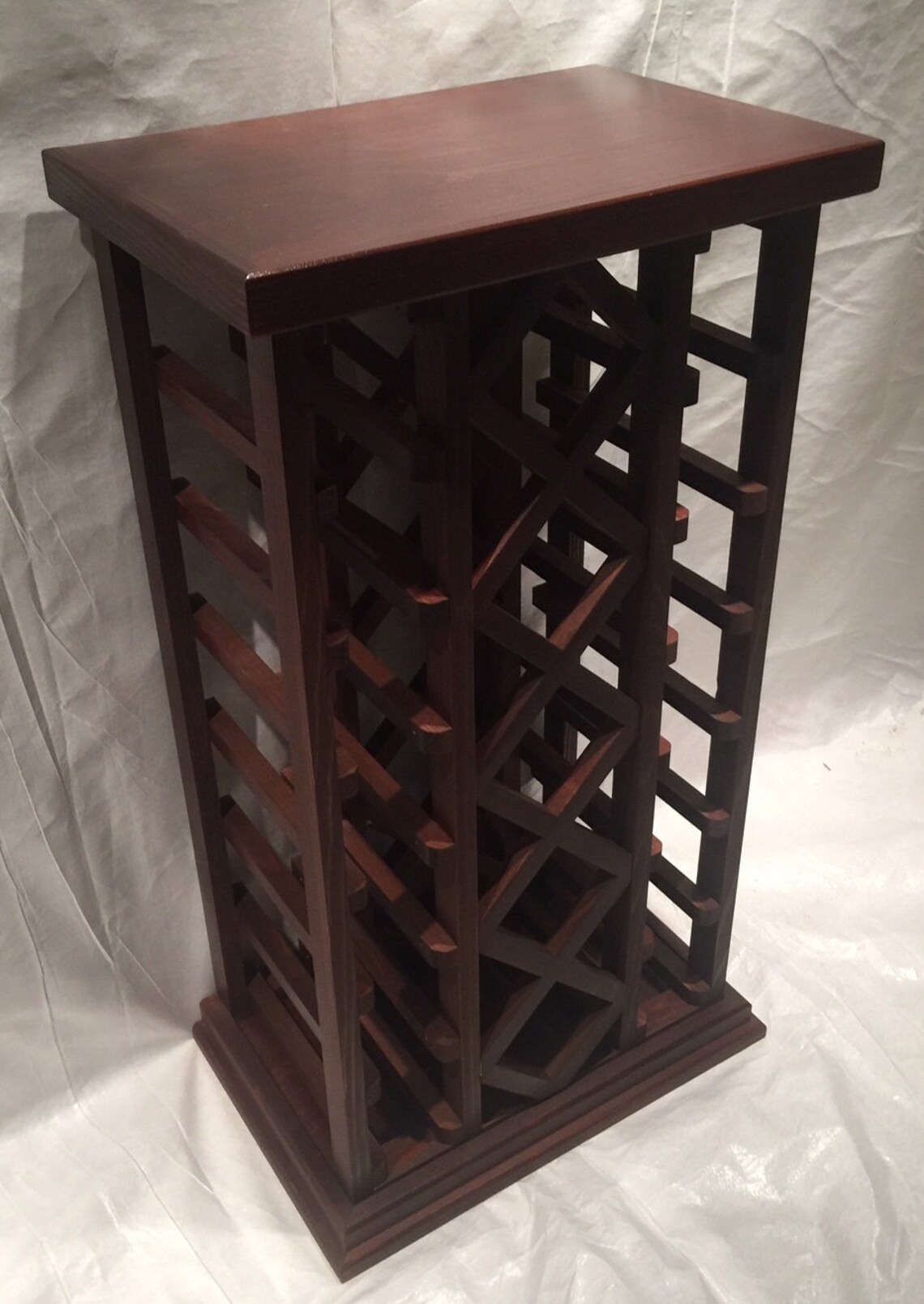 19 Bottle Lattice Style Wine Rack medium Grey Etsy