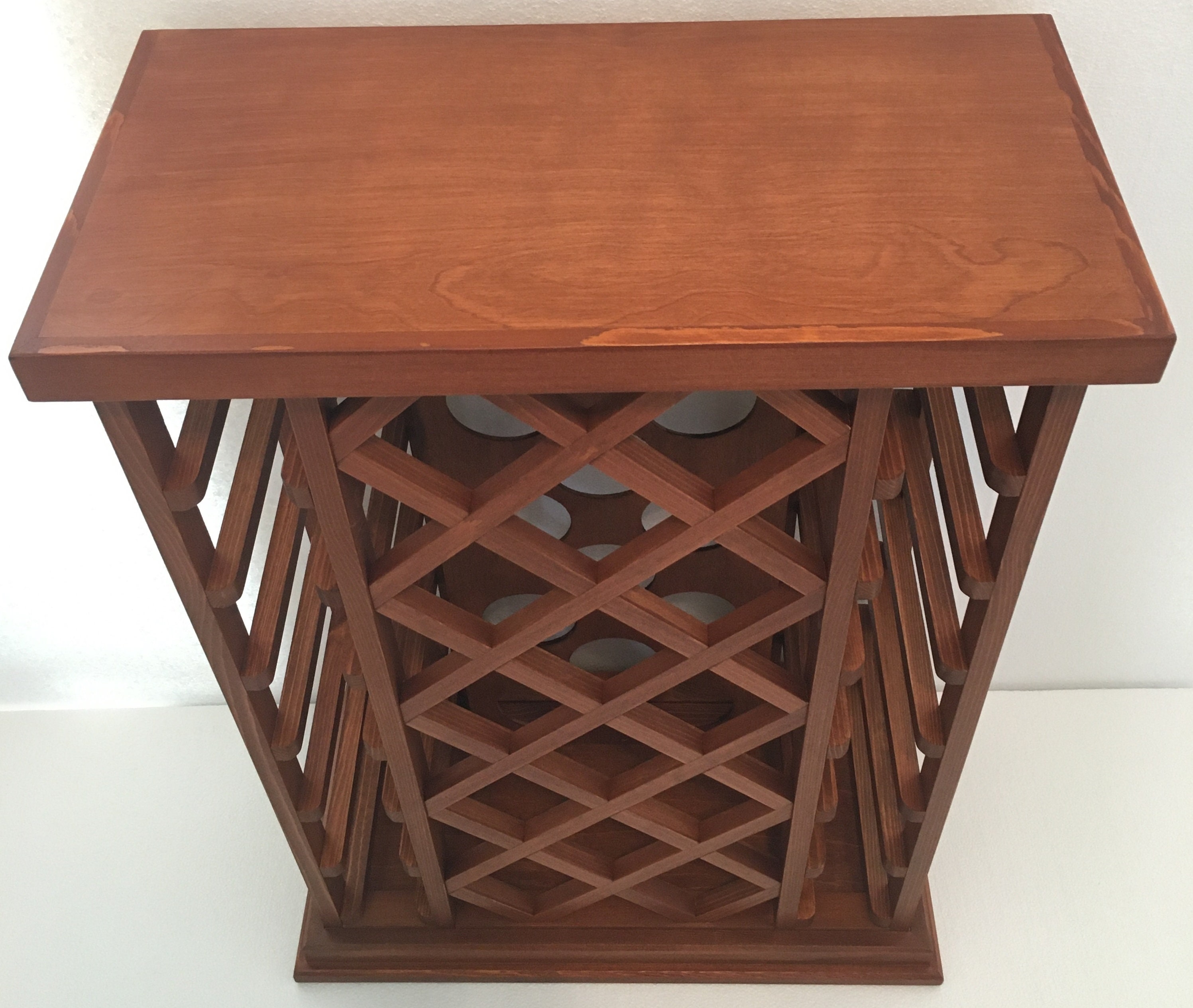 28 Bottle Lattice Style Wine Rack natural Cherry Etsy