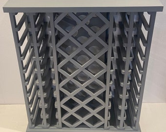 53 Bottle Lattice Style Wine Rack  "Light Grey"