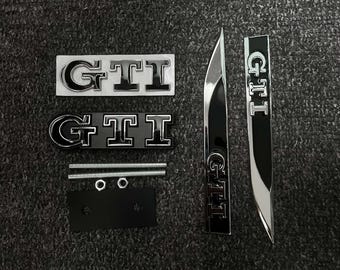 Set di emblemi GTI in metallo 3D, accessori Golf MK2-MK8, adesivi per bagagliaio e griglia.