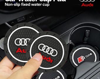 Sottobicchieri antiscivolo in silicone per portabicchieri Audi, accessori per auto A3, A4 e Q5.