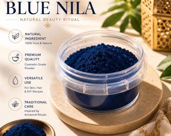 Blaues Nila-Pulver, marokkanische Hautpflege, blaues Nila-Pulver