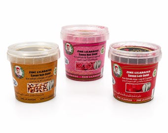 Moroccan Black Soap, Hammam Soap, Argan oil, Roses & Aker fassi scent, traditional skincare