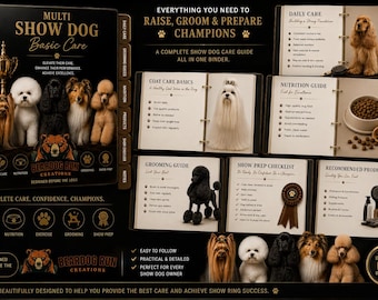 Multi Show Dog Care Binder Printable PDF | Multi Dog Show Planner | Kennel & Breeder Organizer | Grooming Tracker | Instant Download