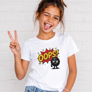 OOPS Shirt Kinder lustig Grumpy T-Shirt Junge Maedchen Schulanfang cooles Kindershirt