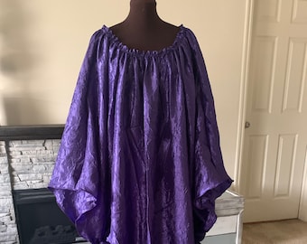 Purple or Black Crinkle Taffeta Fantasy Fairy Angel Gypsy Renaissance Chemise Under dress Gown! Pirate cosplay