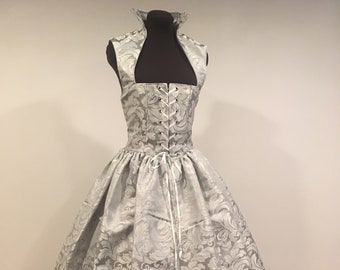 Silver Christmas Renaissance fantasy wedding dress over gown made to order! choose your size!