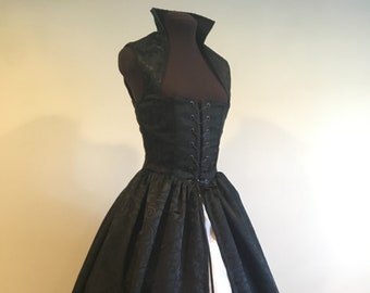 Black Renaissance Over Gown Medieval Dress made to order Halloween Wedding