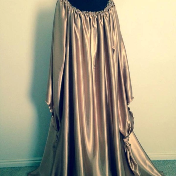 Gold Fantasy Charmeuse Satin Angel Renaissance Chemise Under dress Gown Other Colors