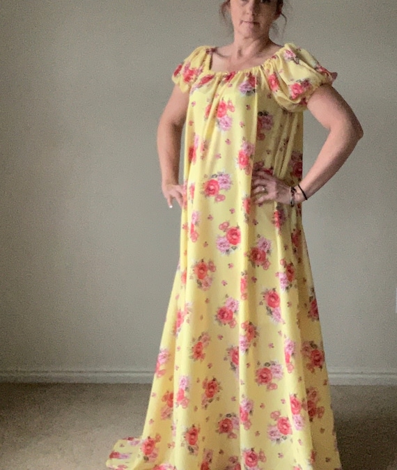 Vestido largo de verano inspirado en Bridgerton amarillo Chemise Pride Prejudic Sense Sensibility Regency mangas cortas listo para enviar tamano Med Etsy Espana