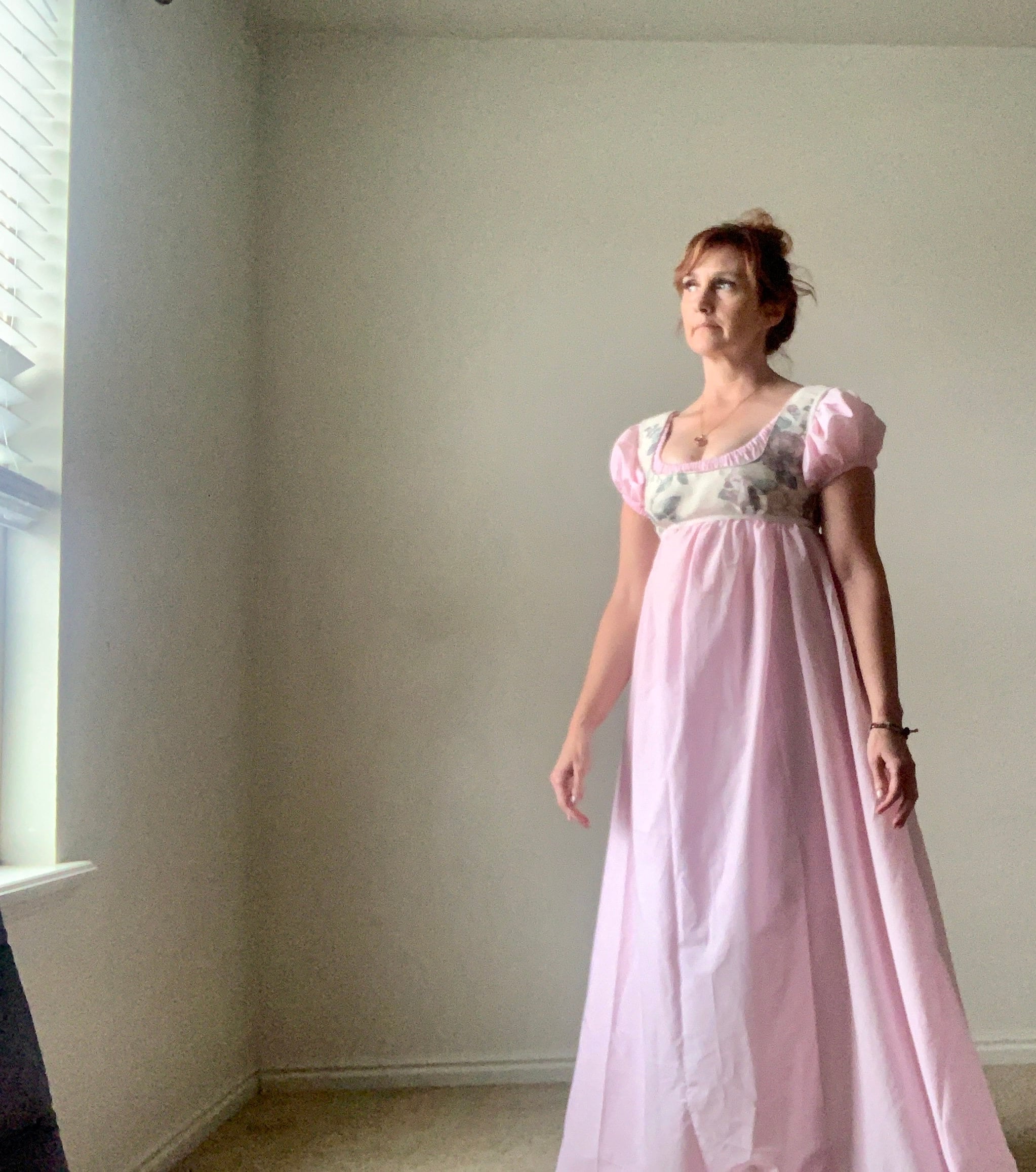 pride and prejudice bridesmaid dresses Pink Regency Jane Austen Pride Prejudice Inspired Dress with Spencer Bodice Vest Ready to ship! 33 bust 29 underbust