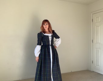 green emerald velvet dress Green And Navy Blue Tartan Check Swing Strap Dress  Pretty Kitty Fashion