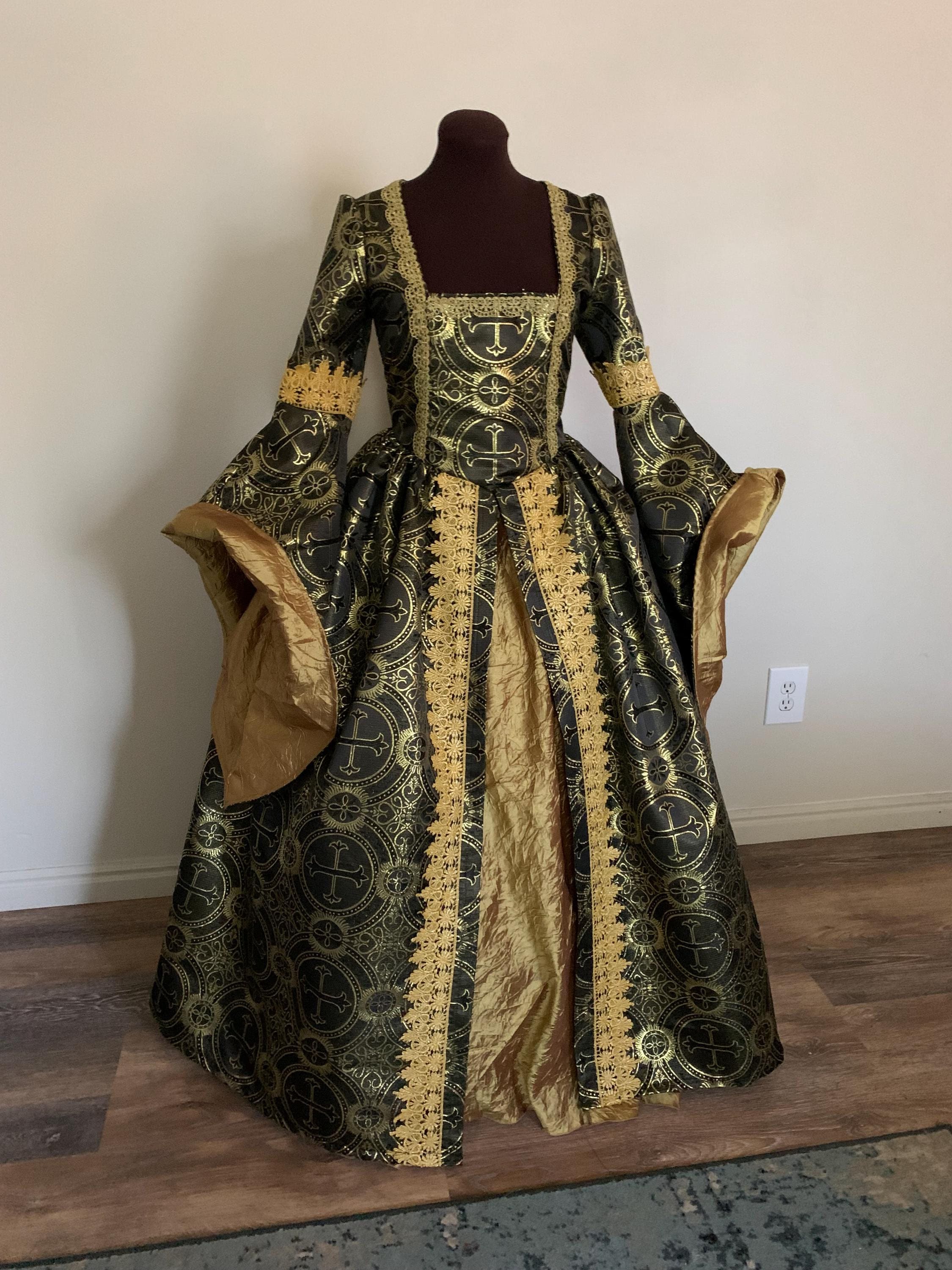 dress gold black Gold & Black Contrast Midi Dress – Chic Semi-Formal Elegance Gold & Black / M