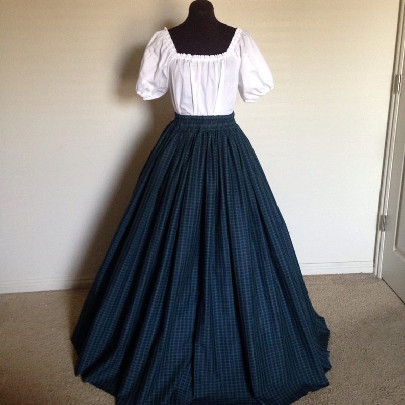 BLACKWATCH Plaid Irish Scottish Renaissance Dress Gown  made to fit you!