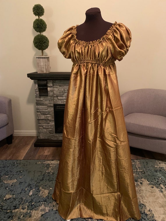 Gold taffeta dress online