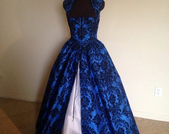 Royal Blue, Red, White, Purple and Emerald Green BlaCk Fantasy Renaissance Over Gown Dress made for you!!!