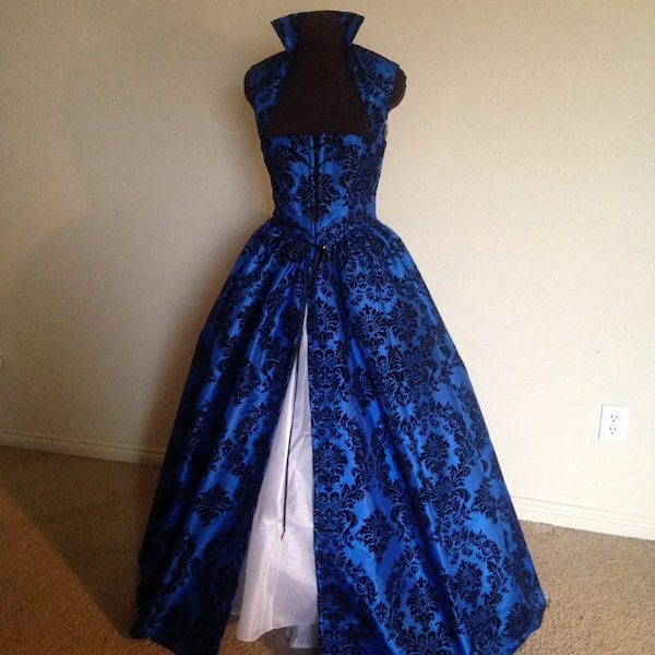 Royalblau, Rot, Weiß, Lila und Smaragdgrün Schwarz Fantasy Renaissance Überkleid Kleid für Sie gemacht!!!