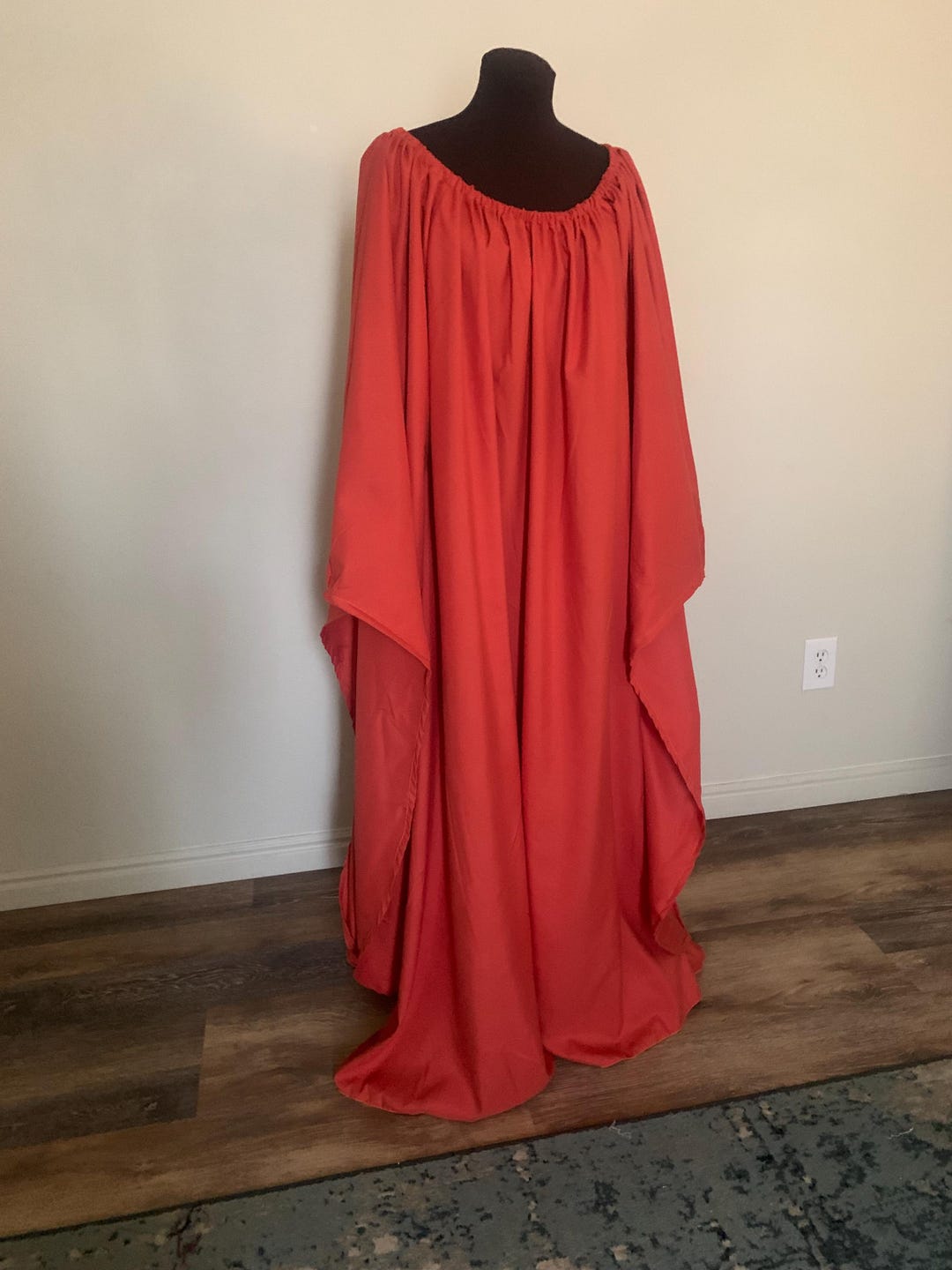 Dark Orange Witch Ceremony Renaissance Robe Angel Chemise Under Dress ...