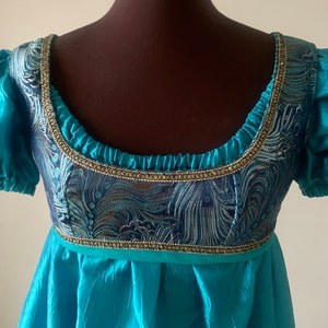 Turquoise Blue Taffeta Regency Jane Austen Pride Prejudice - Etsy