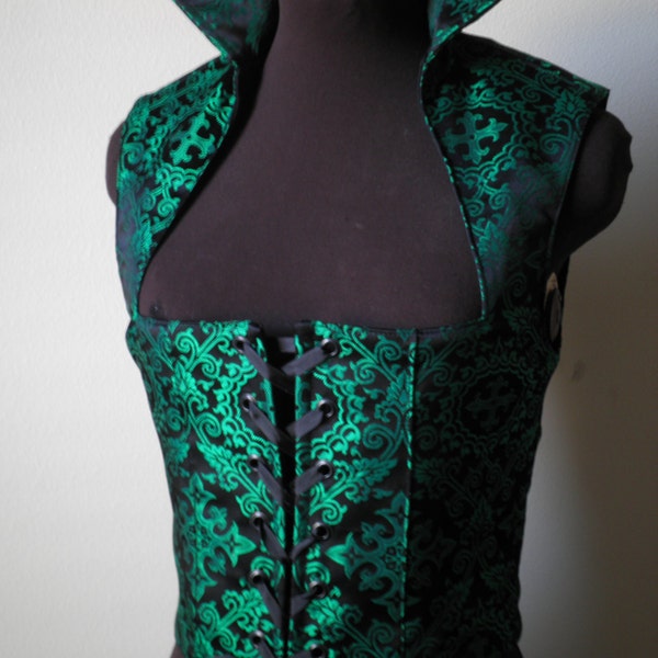 NEW!! Celtic Renaissance Bodice many sizes and COLORS Kelly GREEN and Burgundy and Saphire BLUe available