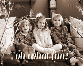 Printable Holiday Photo Card - Oh What Fun