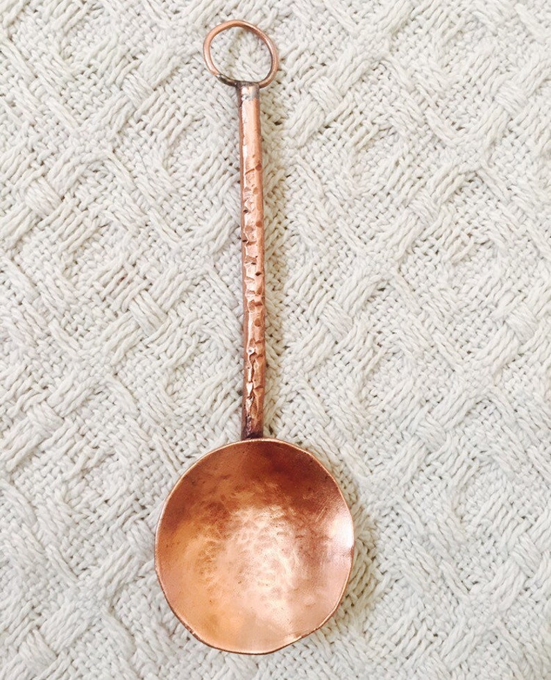 Couple of handmade copper serving spoons Etsy