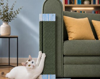 Chair Arm Cat Scratcher, Cat Scratching Post for Chair Arms, Upholstery Furniture Protector, Pine Wood Cat Scratch Guard