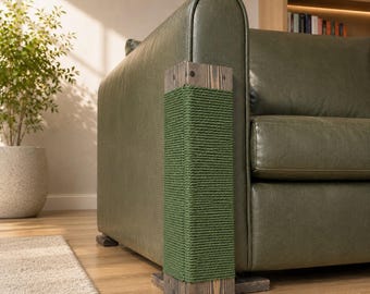 Cat Scratcher Furniture Protector, Scratching Post for Sofa and Couch, Upholstery Scratch Guard, Reversible Pine Wood Cat Post