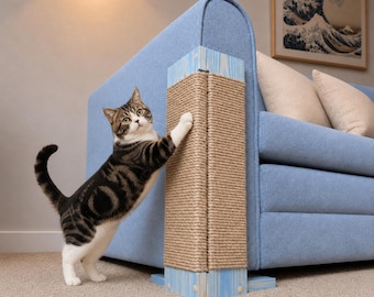 Couch Protector from Cat Scratching, Couch Cat Scratcher Post, Furniture Claw Guard, Double Sided Pine Wood Scratching Post