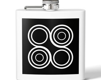 Fles met ongetemd clublogo | 6 oz roestvrij staal
