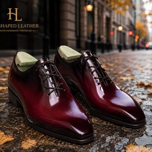 Italian Oxford Shoes Burgundy - Etsy