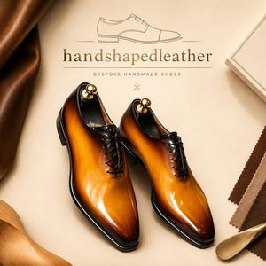 Handmade Patina Oxford Shoes – Luxury Bespoke Leather Dress Shoes for Men